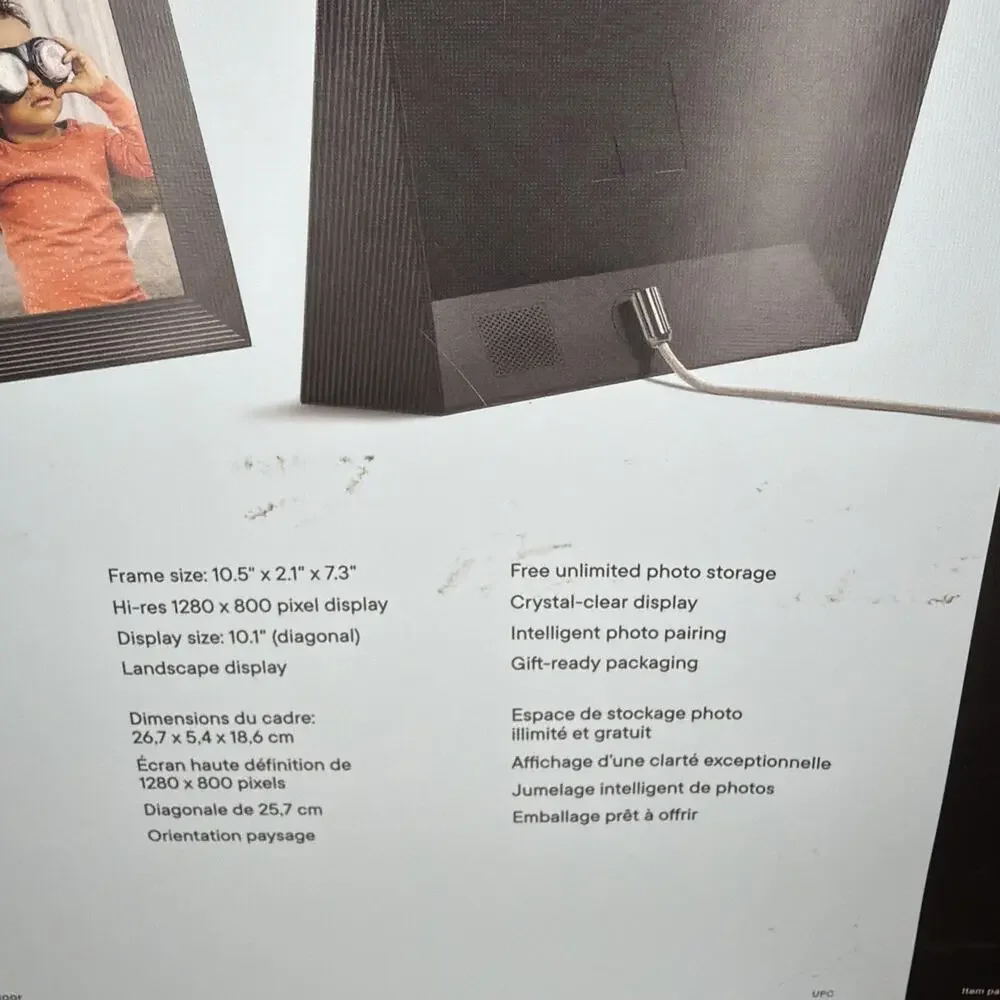 Aura Carver Gravel 10.1” WiFi Digital Photo Frame 1280x800 Used
